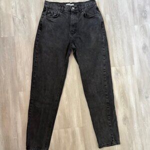 Pull&Bear Basic Black Mom Jeans - Size 4